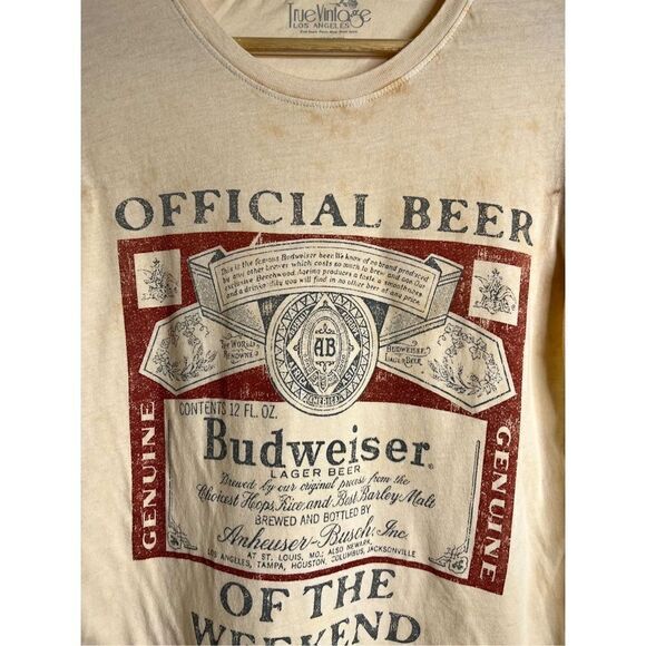 NWT true vintage Budweiser graphics tee sz S - Picture 4 of 6